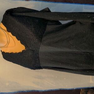 NWOT Black, sparkling top. Spandex/polyester 2X beautiful.(Bought before dieting